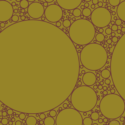 bubbles, circles, sponge, big, medium, small, 3 pixel line width, Sanguine Brown and Lemon Ginger circles bubbles sponge soap seamless tileable