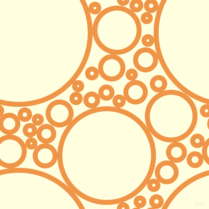 bubbles, circles, sponge, big, medium, small, 17 pixel line width, Sea Buckthorn and Light Yellow circles bubbles sponge soap seamless tileable