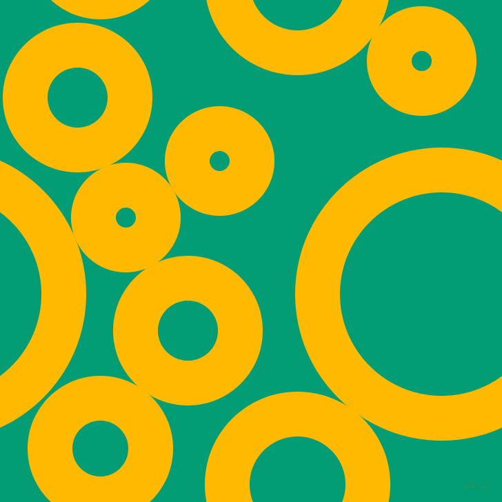 bubbles, circles, sponge, big, medium, small, 65 pixel line width, Selective Yellow and Free Speech Aquamarine circles bubbles sponge soap seamless tileable