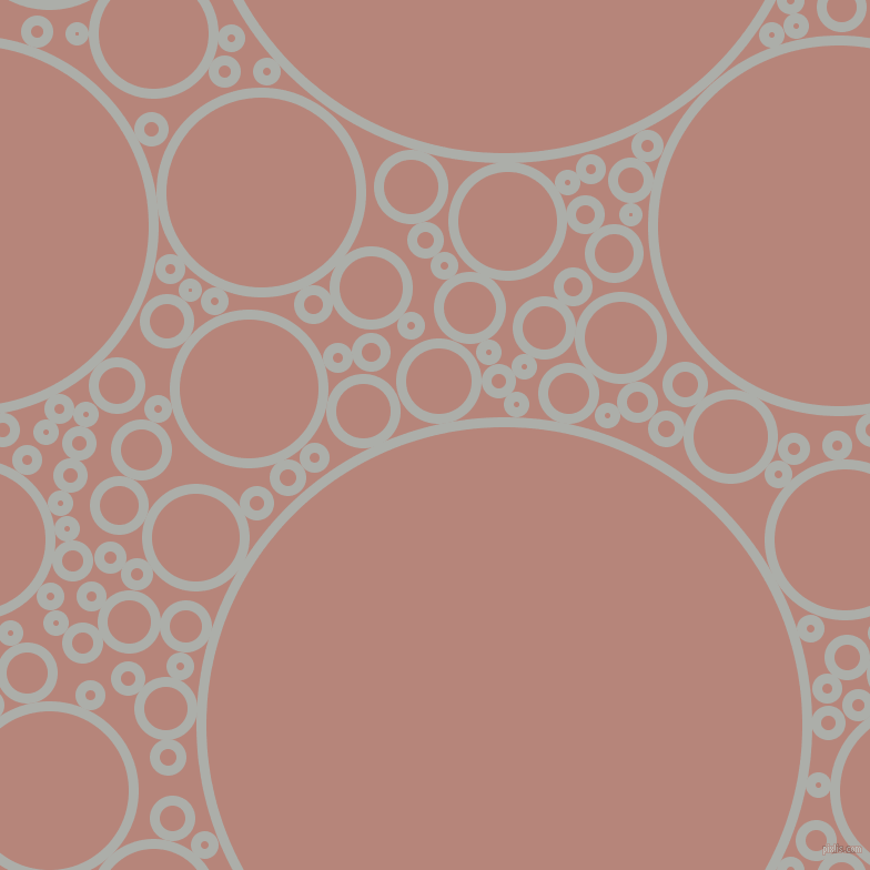 bubbles, circles, sponge, big, medium, small, 9 pixel line width, Silver Chalice and Brandy Rose circles bubbles sponge soap seamless tileable