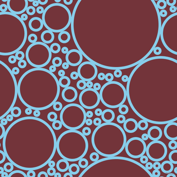 bubbles, circles, sponge, big, medium, small, 9 pixel line width, Sky Blue and Merlot circles bubbles sponge soap seamless tileable