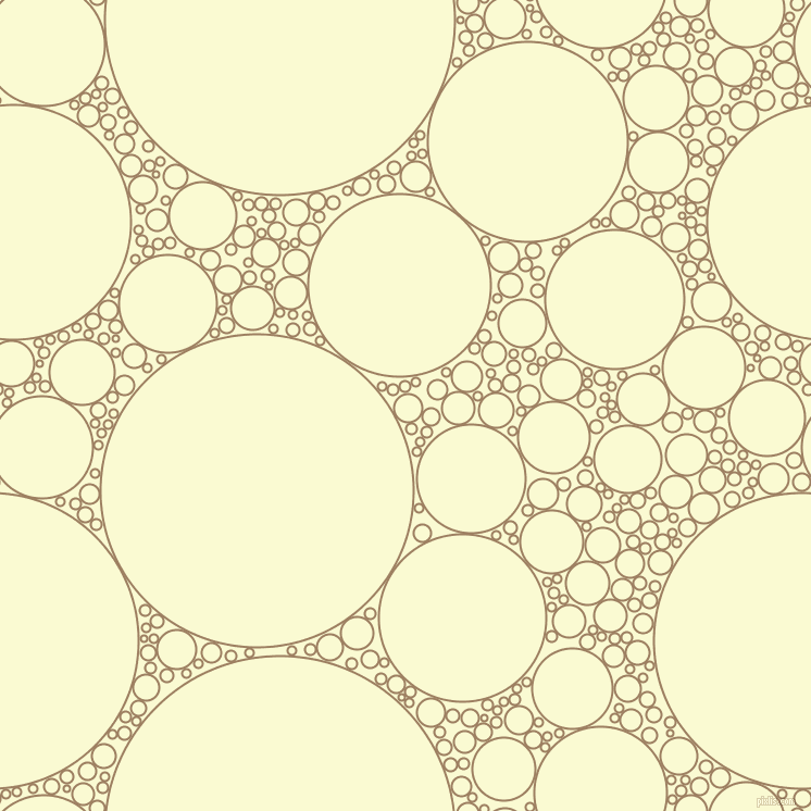 bubbles, circles, sponge, big, medium, small, 2 pixel line width, Sorrell Brown and Light Goldenrod Yellow circles bubbles sponge soap seamless tileable