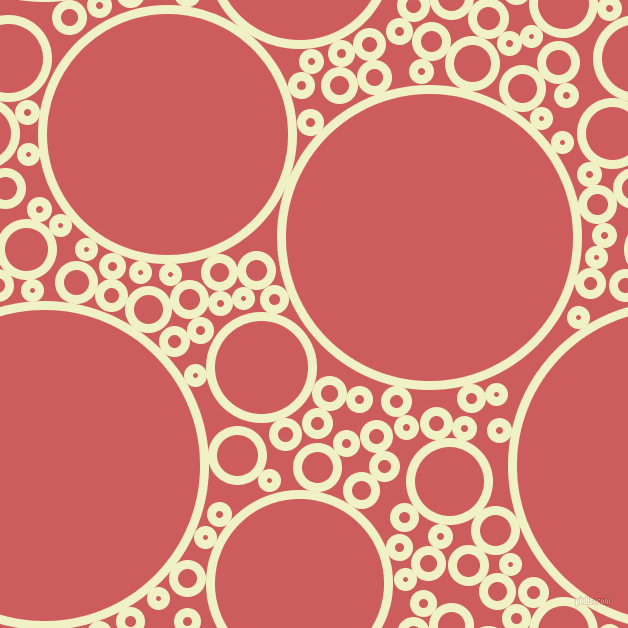 bubbles, circles, sponge, big, medium, small, 9 pixel line width, Spring Sun and Indian Red circles bubbles sponge soap seamless tileable