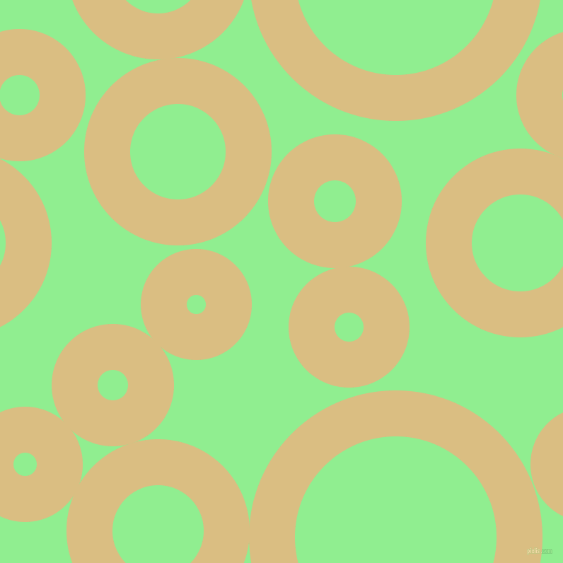 bubbles, circles, sponge, big, medium, small, 65 pixel line width, Straw and Light Green circles bubbles sponge soap seamless tileable