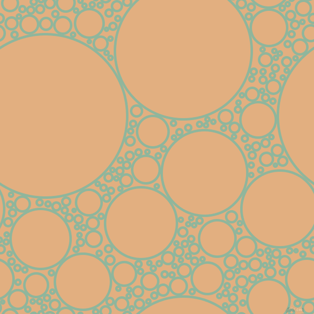 bubbles, circles, sponge, big, medium, small, 5 pixel line width, Summer Green and Manhattan circles bubbles sponge soap seamless tileable