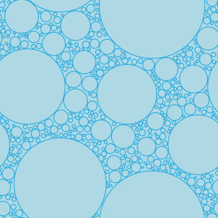 bubbles, circles, sponge, big, medium, small, 3 pixel line width, Summer Sky and Light Blue circles bubbles sponge soap seamless tileable