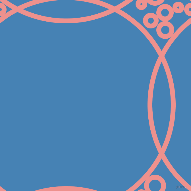 bubbles, circles, sponge, big, medium, small, 17 pixel line width, Sweet Pink and Steel Blue circles bubbles sponge soap seamless tileable