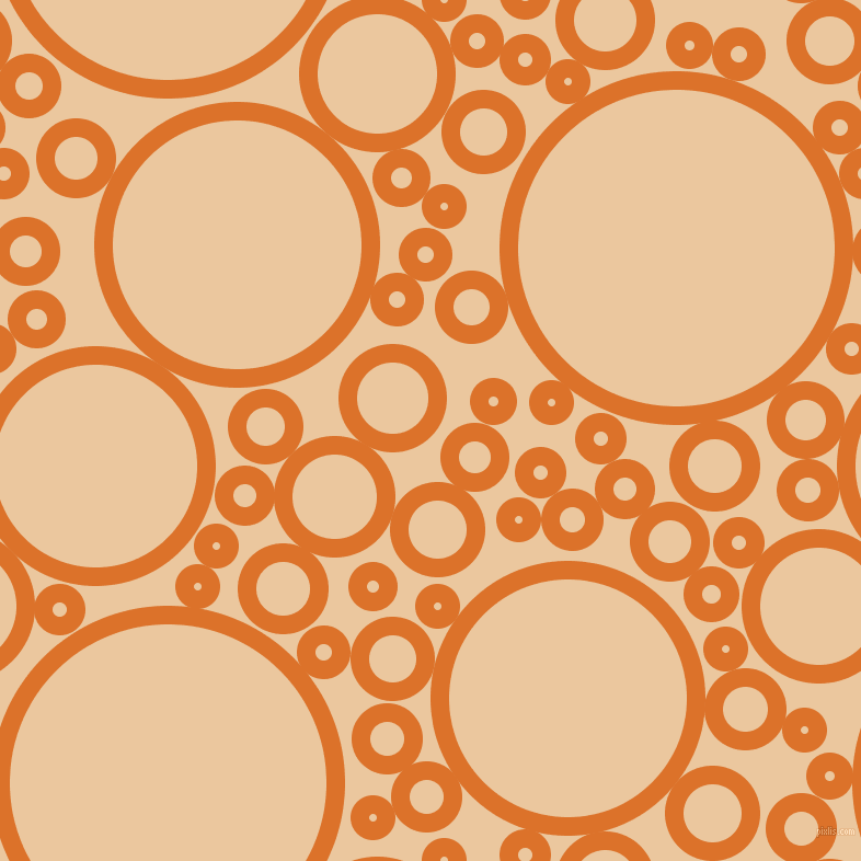 bubbles, circles, sponge, big, medium, small, 17 pixel line width, Tahiti Gold and New Tan circles bubbles sponge soap seamless tileable