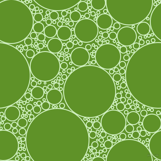 bubbles, circles, sponge, big, medium, small, 3 pixel line width, Tea Green and Vida Loca circles bubbles sponge soap seamless tileable