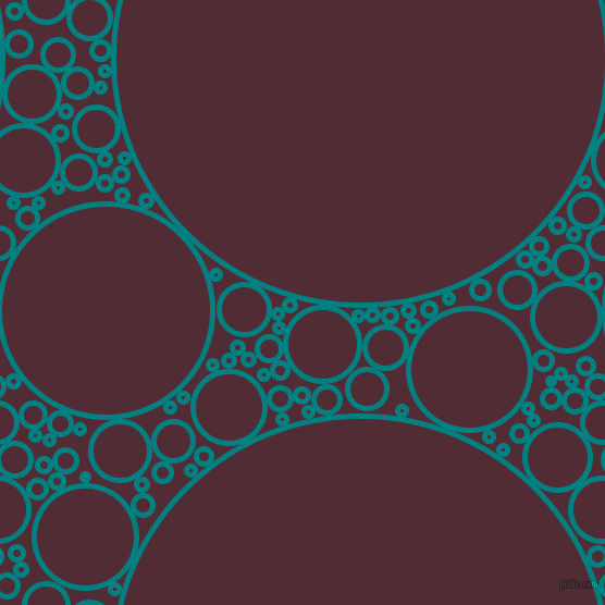 bubbles, circles, sponge, big, medium, small, 5 pixel line width, Teal and Wine Berry circles bubbles sponge soap seamless tileable