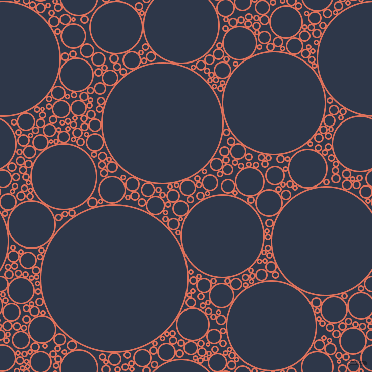 bubbles, circles, sponge, big, medium, small, 3 pixel line width, Terra Cotta and Licorice circles bubbles sponge soap seamless tileable