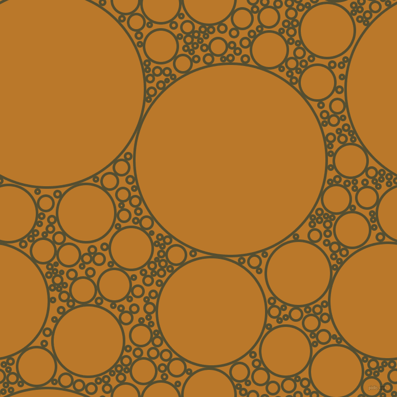 bubbles, circles, sponge, big, medium, small, 5 pixel line width, Thatch Green and Pirate Gold circles bubbles sponge soap seamless tileable