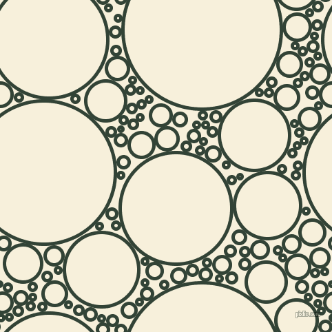 bubbles, circles, sponge, big, medium, small, 5 pixel line width, Timber Green and Apricot White circles bubbles sponge soap seamless tileable