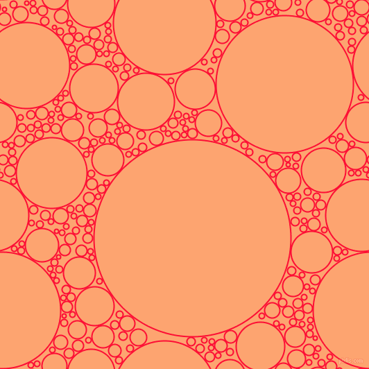 bubbles, circles, sponge, big, medium, small, 2 pixel line width, Torch Red and Hit Pink circles bubbles sponge soap seamless tileable