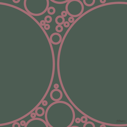 bubbles, circles, sponge, big, medium, small, 9 pixel line width, Turkish Rose and Feldgrau circles bubbles sponge soap seamless tileable