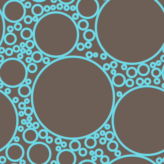 bubbles, circles, sponge, big, medium, small, 9 pixel line width, Turquoise Blue and Dorado circles bubbles sponge soap seamless tileable