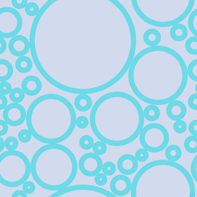 bubbles, circles, sponge, big, medium, small, 17 pixel line width, Turquoise Blue and Hawkes Blue circles bubbles sponge soap seamless tileable