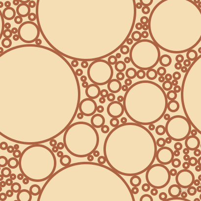 bubbles, circles, sponge, big, medium, small, 5 pixel line width, Tuscany and Wheat circles bubbles sponge soap seamless tileable
