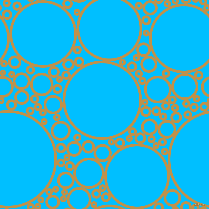bubbles, circles, sponge, big, medium, small, 9 pixel line width, Tussock and Deep Sky Blue circles bubbles sponge soap seamless tileable