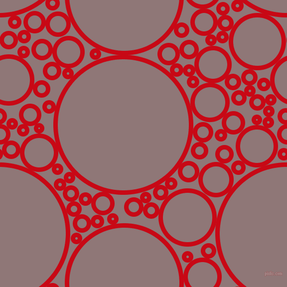 bubbles, circles, sponge, big, medium, small, 9 pixel line width, Venetian Red and Bazaar circles bubbles sponge soap seamless tileable