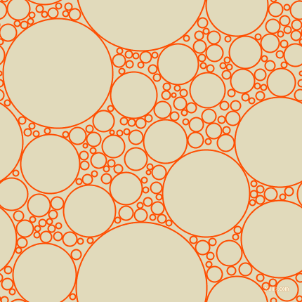 bubbles, circles, sponge, big, medium, small, 2 pixel line width, Vermilion and Coconut Cream circles bubbles sponge soap seamless tileable