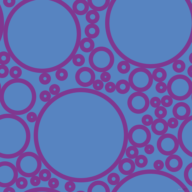 bubbles, circles, sponge, big, medium, small, 17 pixel line width, Vivid Violet and Havelock Blue circles bubbles sponge soap seamless tileable
