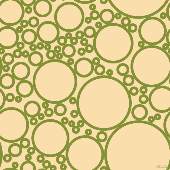 bubbles, circles, sponge, big, medium, small, 9 pixel line width, Wasabi and Peach-Yellow circles bubbles sponge soap seamless tileable