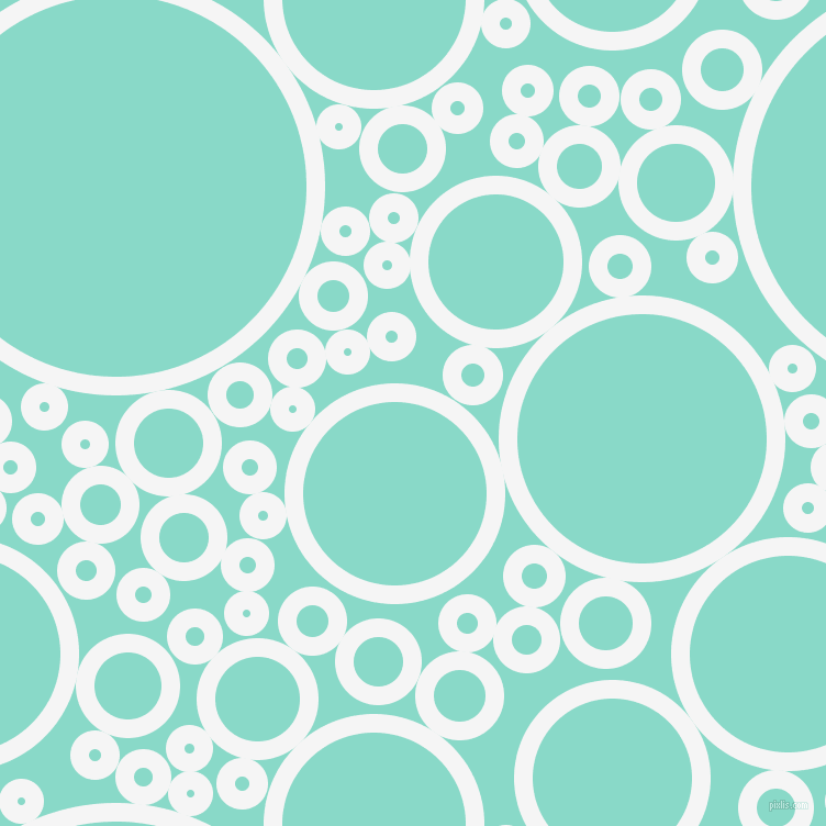 bubbles, circles, sponge, big, medium, small, 17 pixel line width, White Smoke and Riptide circles bubbles sponge soap seamless tileable