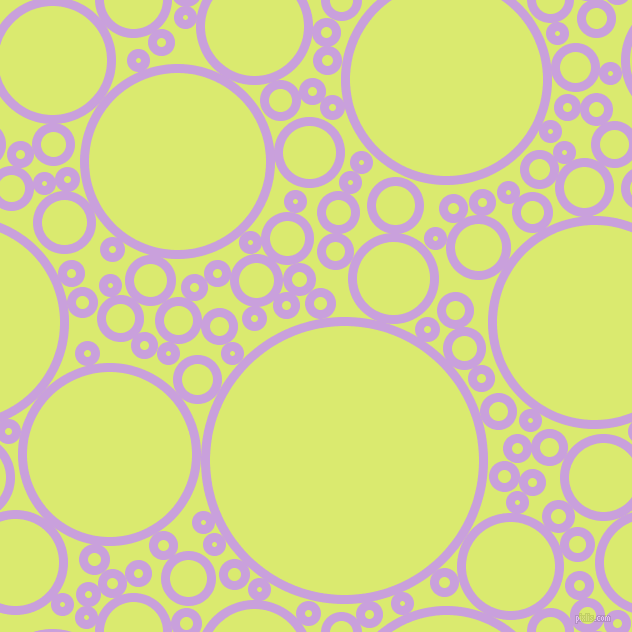 bubbles, circles, sponge, big, medium, small, 9 pixel line width, Wisteria and Mindaro circles bubbles sponge soap seamless tileable