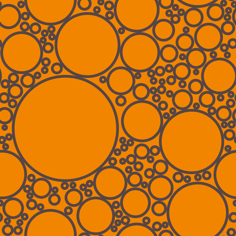 bubbles, circles, sponge, big, medium, small, 9 pixel line width, Woody Brown and Tangerine circles bubbles sponge soap seamless tileable