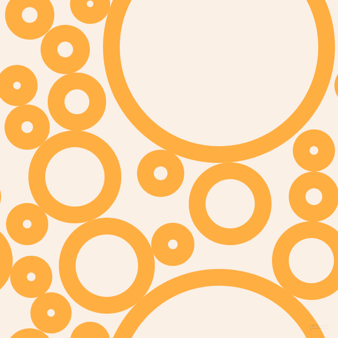 bubbles, circles, sponge, big, medium, small, 33 pixel line width, Yellow Orange and Linen circles bubbles sponge soap seamless tileable