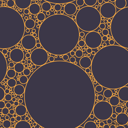 bubbles, circles, sponge, big, medium, small, 2 pixel line width, Yellow Orange and Martinique circles bubbles sponge soap seamless tileable