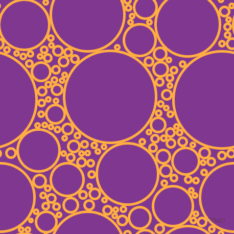 bubbles, circles, sponge, big, medium, small, 5 pixel line width, Yellow Orange and Vivid Violet circles bubbles sponge soap seamless tileable