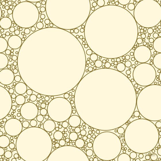 bubbles, circles, sponge, big, medium, small, 2 pixel line width, Yukon Gold and Corn Silk circles bubbles sponge soap seamless tileable