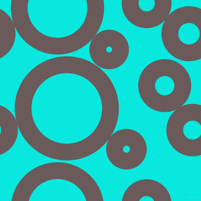bubbles, circles, sponge, big, medium, small, 65 pixel line width, Zambezi and Bright Turquoise circles bubbles sponge soap seamless tileable