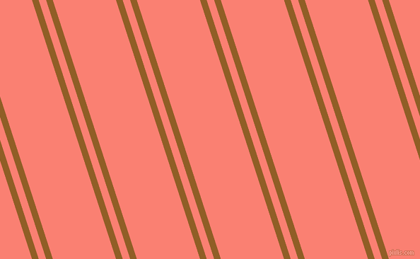 108 degree angles dual stripes line, 9 pixel line width, 10 and 85 pixels line spacing, Afghan Tan and Salmon dual two line striped seamless tileable