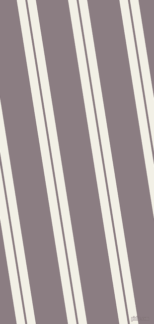 99 degree angles dual stripe line, 17 pixel line width, 4 and 64 pixels line spacing, Alabaster and Venus dual two line striped seamless tileable