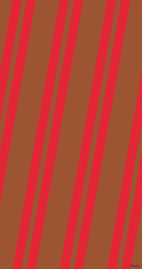 80 degree angle dual stripe line, 29 pixel line width, 16 and 76 pixel line spacing, Alizarin and Piper dual two line striped seamless tileable