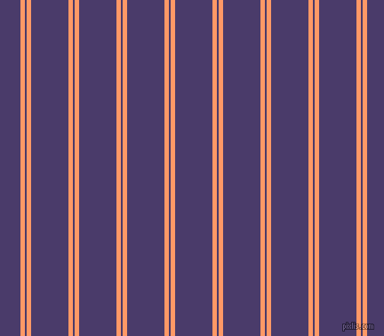 vertical dual line stripes, 5 pixel line width, 2 and 42 pixel line spacingAtomic Tangerine and Meteorite dual two line striped seamless tileable