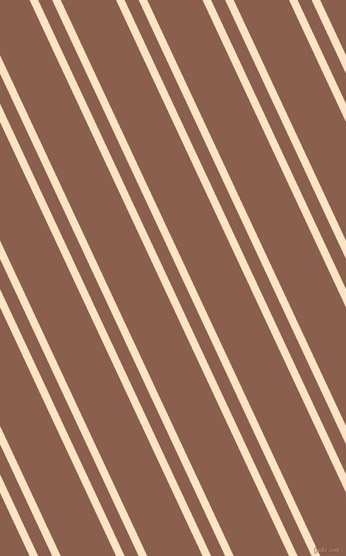 115 degree angle dual striped lines, 11 pixel lines width, 18 and 71 pixel line spacing, Bisque and Spicy Mix dual two line striped seamless tileable