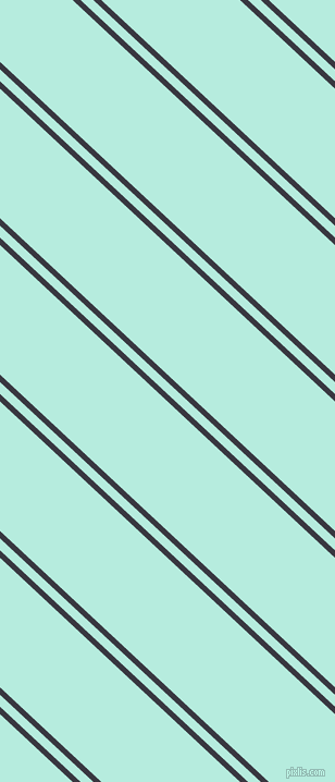 137 degree angles dual stripes line, 5 pixel line width, 8 and 87 pixels line spacing, Black Marlin and Water Leaf dual two line striped seamless tileable