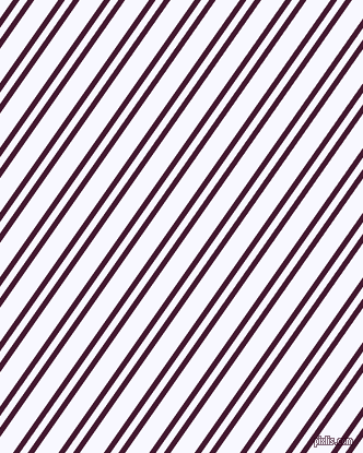 55 degree angles dual stripes line, 5 pixel line width, 6 and 18 pixels line spacing, Blackberry and Ghost White dual two line striped seamless tileable