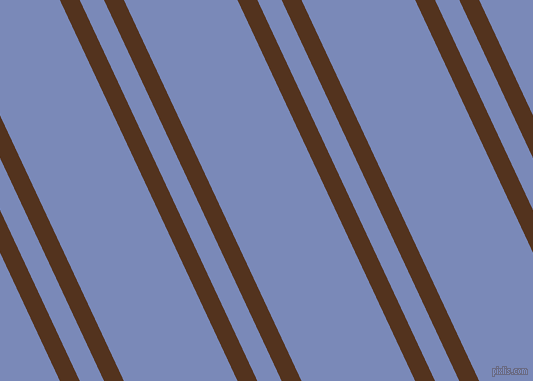 115 degree angle dual stripes lines, 18 pixel lines width, 22 and 103 pixel line spacing, Brown Bramble and Wild Blue Yonder dual two line striped seamless tileable
