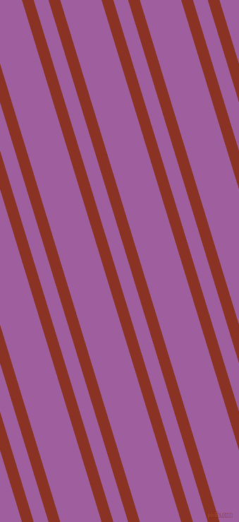 107 degree angles dual stripe lines, 16 pixel lines width, 20 and 56 pixels line spacing, Burnt Umber and Violet Blue dual two line striped seamless tileable