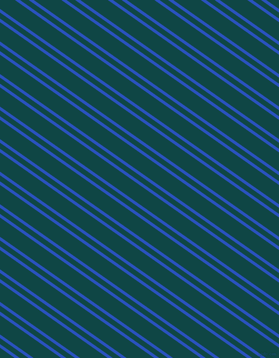 145 degree angle dual striped line, 6 pixel line width, 10 and 32 pixel line spacing, Cerulean Blue and Cyprus dual two line striped seamless tileable