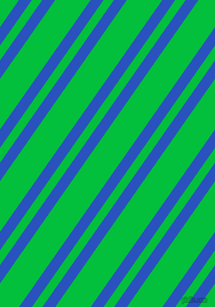 55 degree angles dual stripe line, 15 pixel line width, 12 and 41 pixels line spacing, Cerulean Blue and Dark Pastel Green dual two line striped seamless tileable