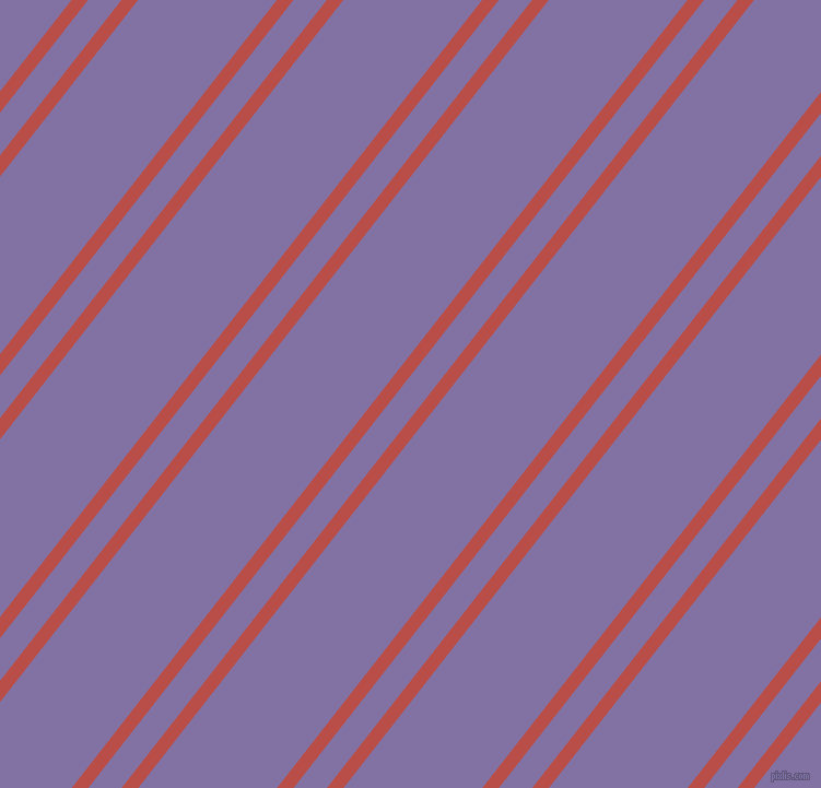 52 degree angles dual stripe line, 12 pixel line width, 24 and 100 pixels line spacing, Chestnut and Deluge dual two line striped seamless tileable