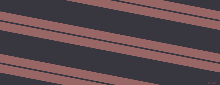 169 degree angle dual striped line, 32 pixel line width, 6 and 89 pixel line spacing, Copper Rose and Black Marlin dual two line striped seamless tileable