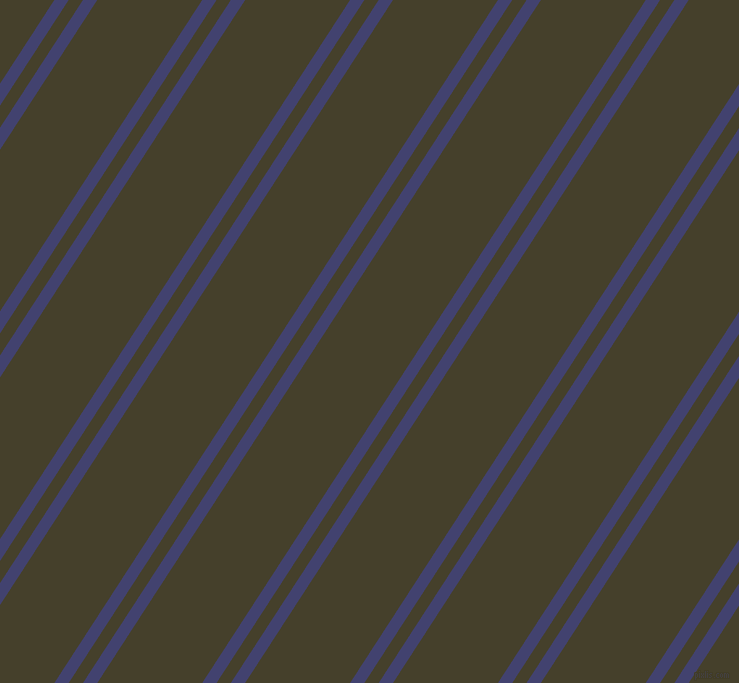 57 degree angle dual stripes line, 12 pixel line width, 12 and 88 pixel line spacing, Corn Flower Blue and Woodrush dual two line striped seamless tileable