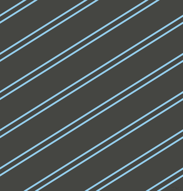 32 degree angles dual stripe line, 7 pixel line width, 16 and 96 pixels line spacing, Cornflower and Tuatara dual two line striped seamless tileable